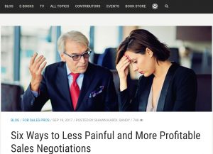 SalesPop Pipeliner CRM Six ways to less painful and more profitable sales negotiations with Shawn Karol Sandy Selling Agency